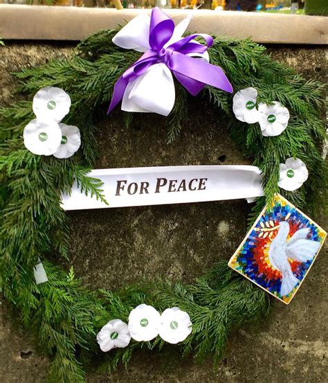 Ceremony At Seaforth Peace Park On November 11 2016 White Poppies