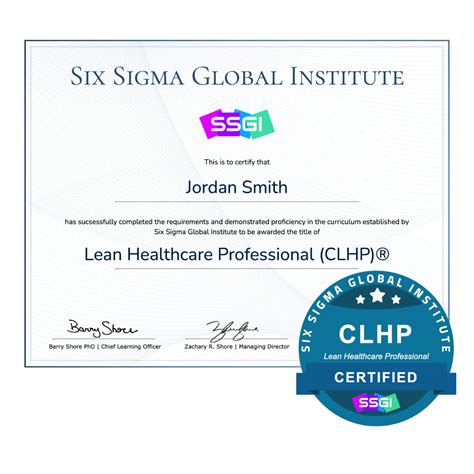 Certified Lean Healthcare Professional Clhp Training Certification