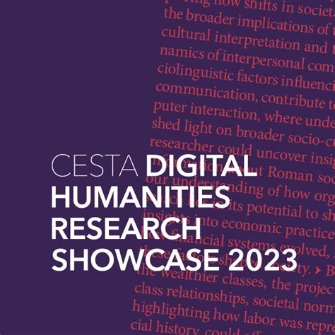 Cesta Digital Humanities Research Showcase 2023 Stanford University