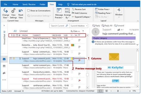 Change View Of Outlook Inbox