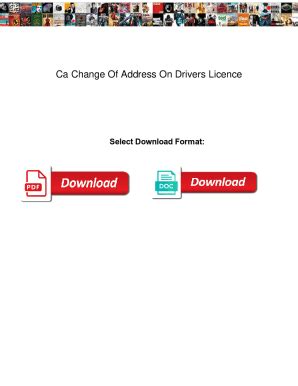 Changing Drivers License Address Online Fill Online Printable