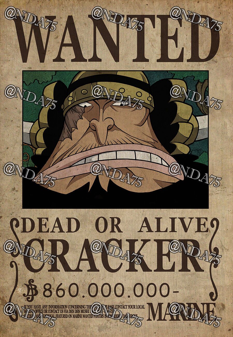 Charlotte Cracker Wanted Poster One Piece One Piece Bounties