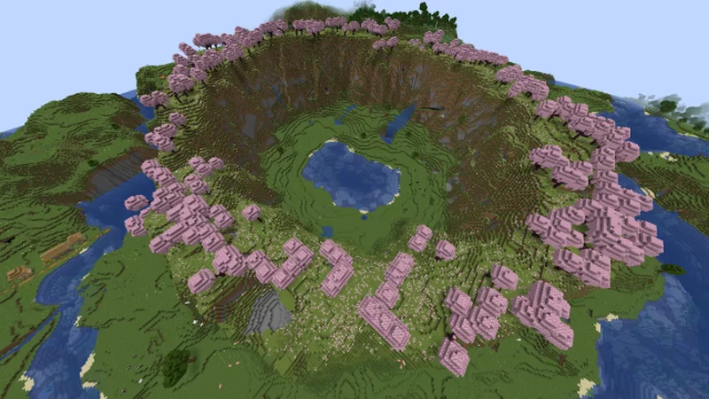 Cherry Blossom Village Seeds Minecraft 1 20 Minecraft Seed Cool