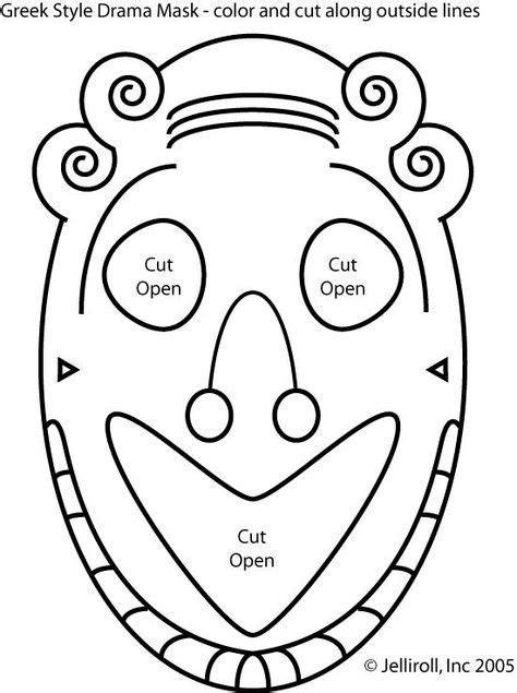 Chorus Greek Mythology Mask Outline