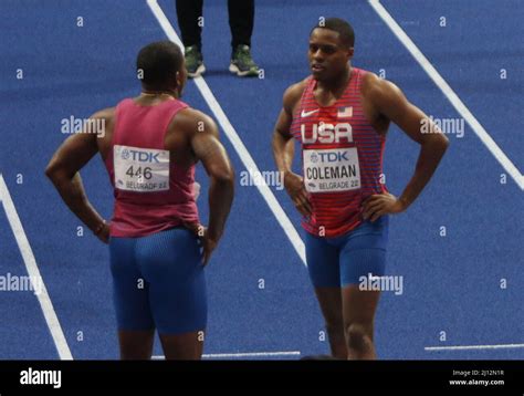 Christian Coleman And Marvin Bracy Of Usa Finale 60 M Men During The