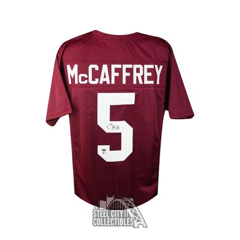 Christian Mccaffrey Autographed Stanford Custom Football Jersey Bas