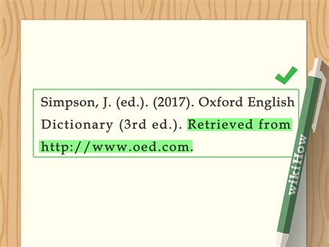 Citation Oxford Dictionary