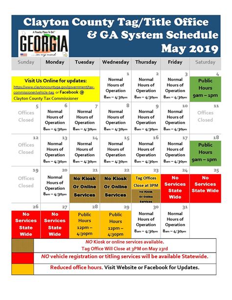 Clayton County Tag Offices Open Saturday May 4 2019 And May 18 2019