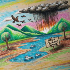 Climate Change Drawing Coal