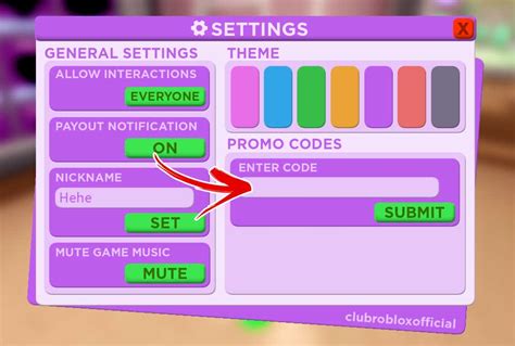 Codes For Club Roblox