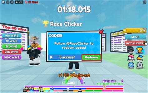 Codes For Race Clicker