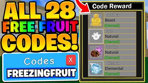 Codes In Blox Fruit