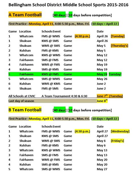 College Baseball Schedule Templates