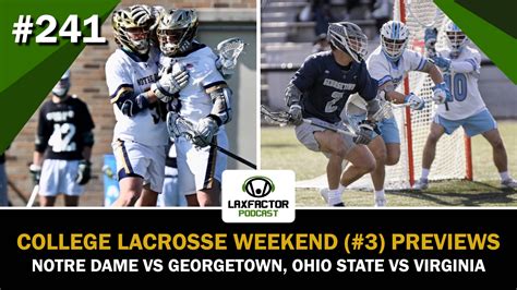 College Lacrosse Previews Notre Dame Vs Georgetown Osu Vs Uva More