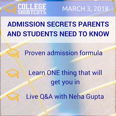 College Shortcuts Admission Secrets Parents And Students Need To Know