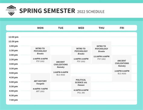 Complete Study Schedule College Semester College Life College Living