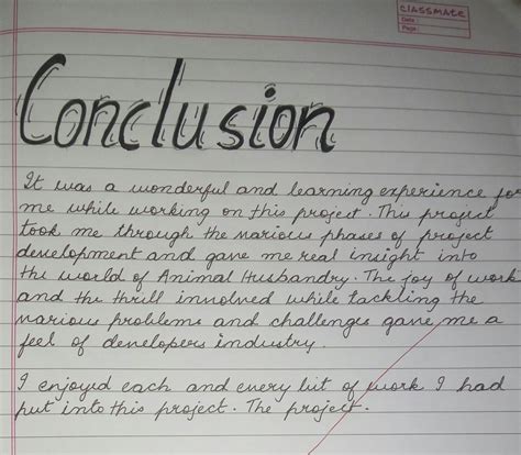 Conclusion For Project File How To Write Conclusion For Project