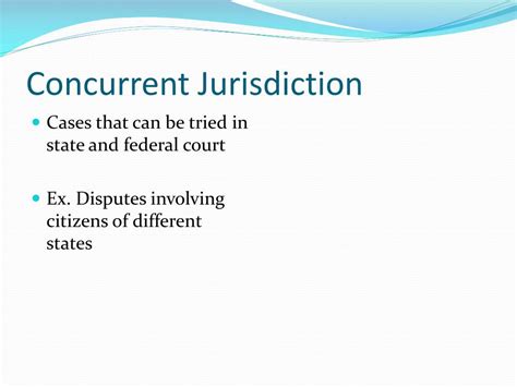 Concurrent Jurisdiction Made Easy