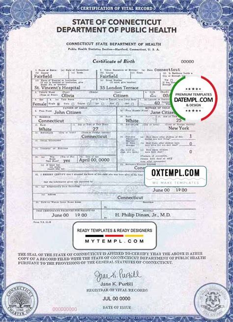 Connecticut Ct Birth Certificate Online Us Birth Certificates