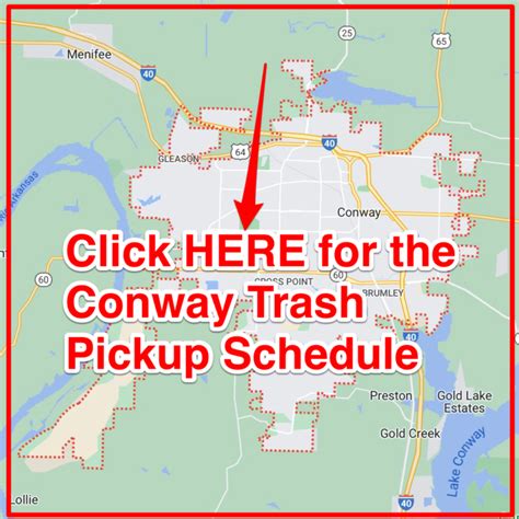 Conway Trash Schedule 2025 Bulk Pickup Holidays Map