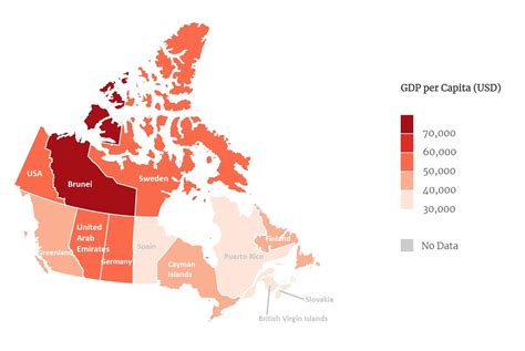 Country Equivalent Of The Canadian Provinces By Their Per Capita Gdp