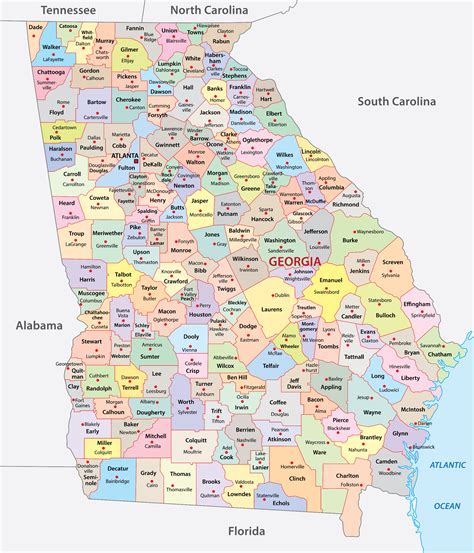 County Map Georgia Explained