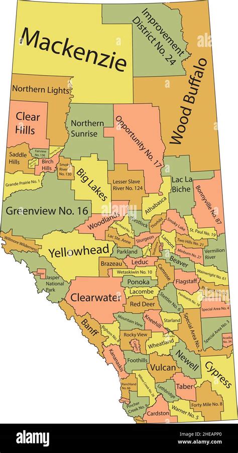 County Map Of Alberta Nat Laurie