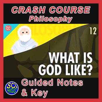 Crash Course Philosophy 12 What Is God Like Ws Key By Scihigg