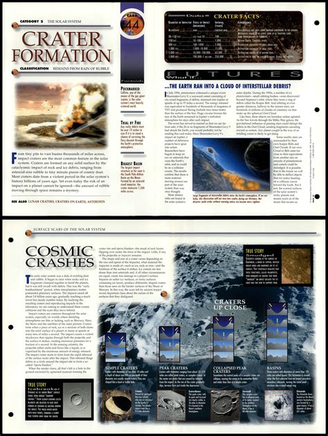 Crater Formation 44 Solar System Secrets Of Universe Fact File Fold