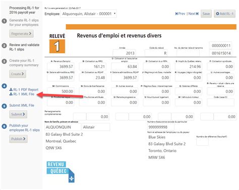 Creating T4 T4a And Rl 1 Tax Slips Customer Self Service