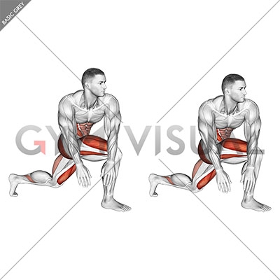 Crossover Kneeling Hip Flexor Stretch Male Video Guide Amp Tips