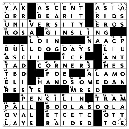 Crossword Puzzle Answers Last Look Yale Alumni Magazine