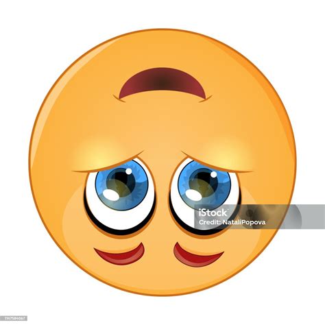 Cute Upside Down Face Emoticon Emoji Smiley Vector Illustration Stock