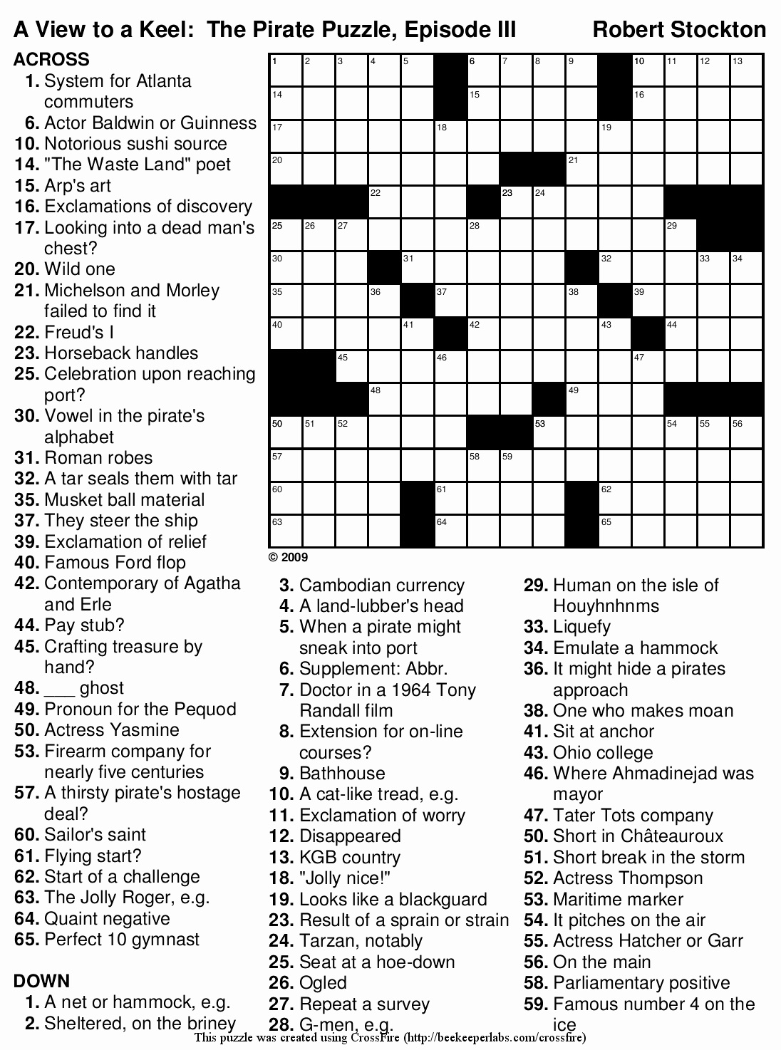 Daily Printable Crossword Puzzle