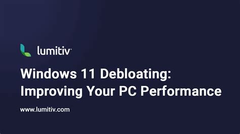 Debloating Windows 11