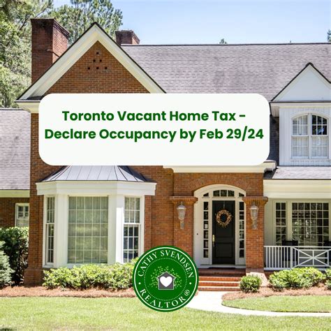 Declare Your Occupancy Status In Toronto Vacant Home Tax Cathy