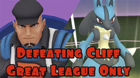 Defeating Team Rocket Leader Cliff Pokemon Go With Only Great League