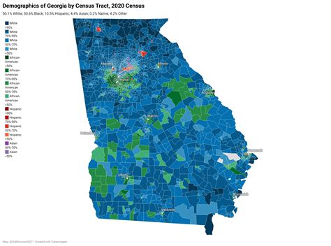 Demographics Of Georgia By Census Tract 2020 Census Mapporn