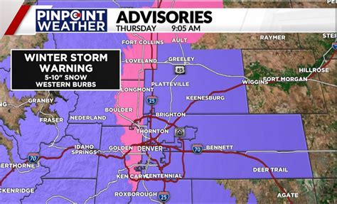 Denver Snow Forecast Which Areas Are Under A Winter Storm Warning Vs