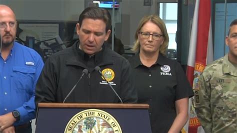 Desantis Holds News Conference Day After Idalia Hit Florida