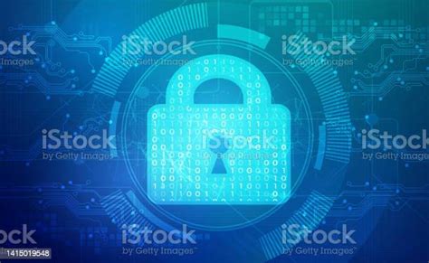 Digital Technology Secure Blue Green Background Key Cyber Security