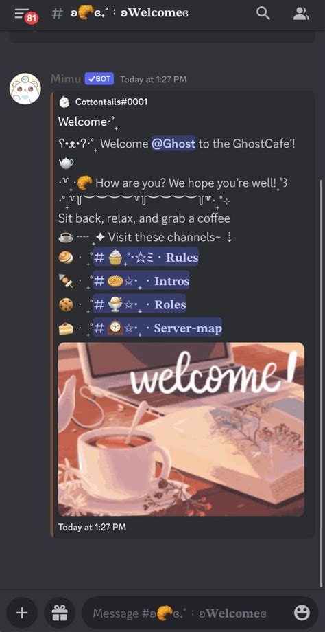 Discord Welcome Message Template