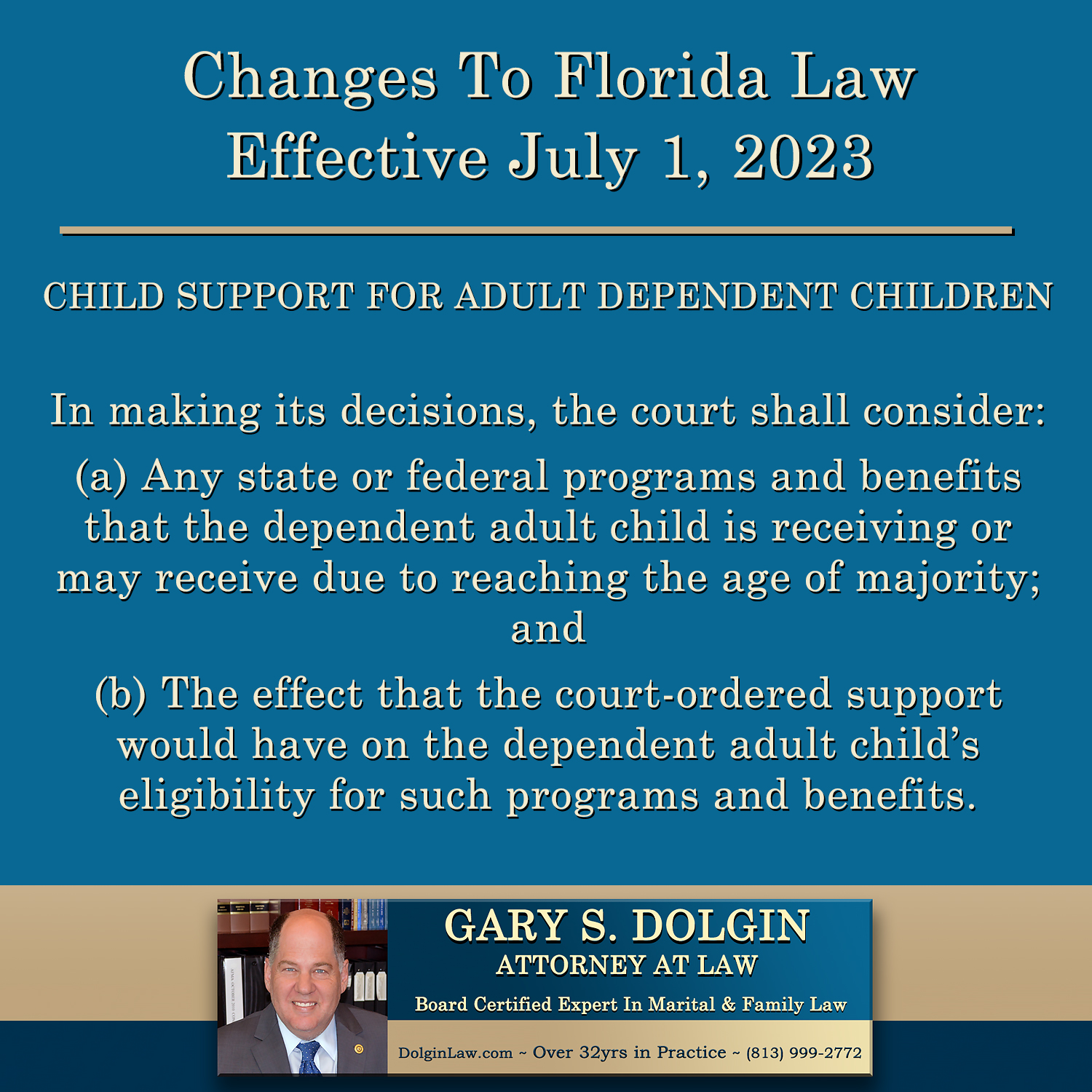 Divorce Lawyer Tampa Explains New Child Support Laws For 2023