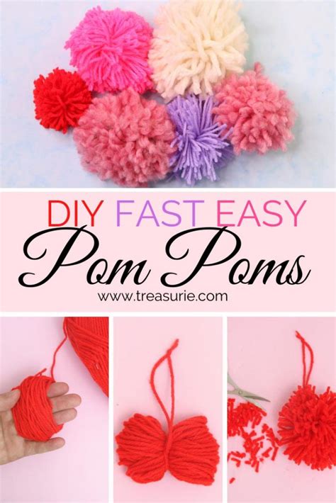 Diy Pom Poms Fastest Easiest Method Treasurie