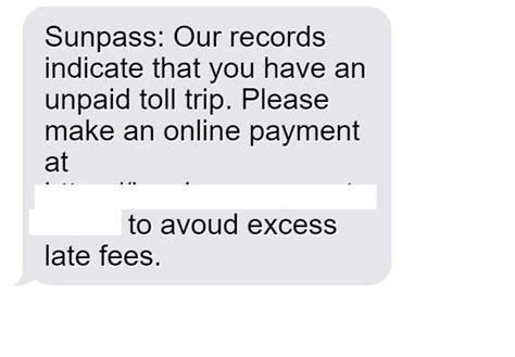 Don T Fall For The Fake Sunpass Unpaid Toll Trip Text Scam