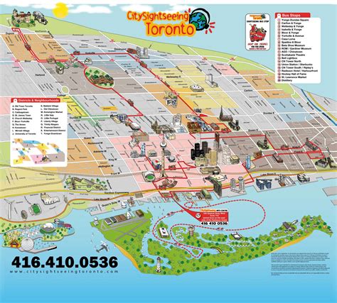 Double Decker City Tour Map City Sightseeing Toronto Niagara Falls