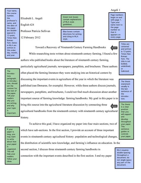 Double Spaced Mla Format Example Mla Style Research Paper Examples