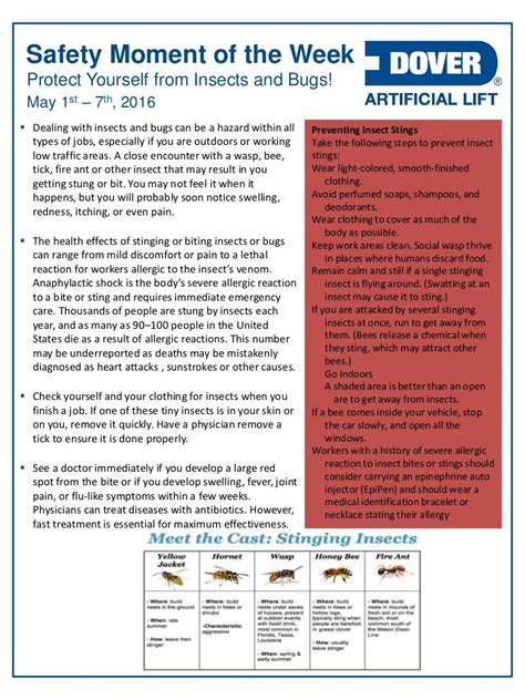 Dover Als Safety Moment Of The Week 01 May 2016 Workplace Safety