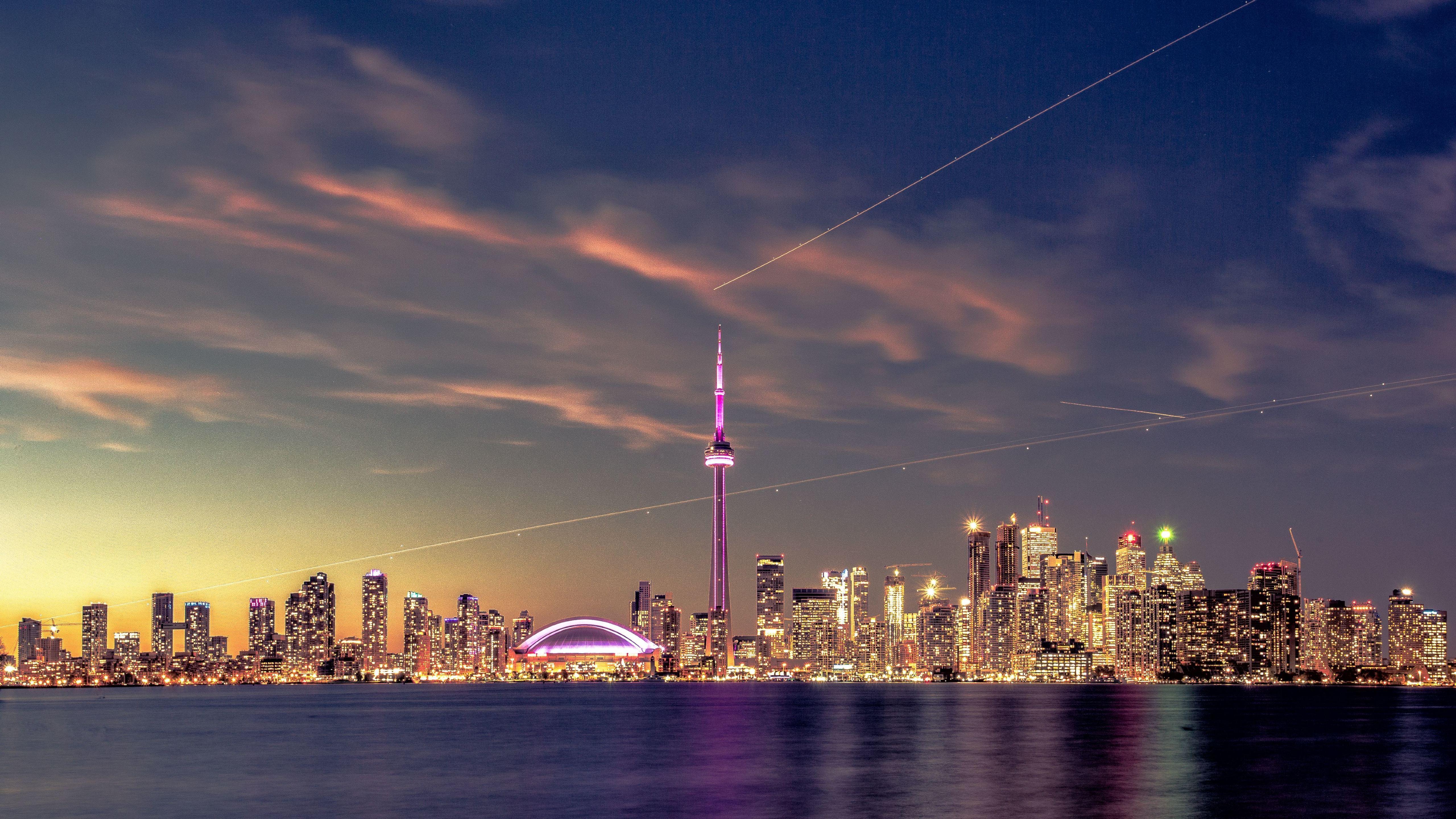 Download The Skyline Of Toronto At Sunrise Wallpapers Com