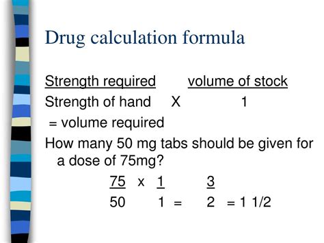 Drug Dosage Calculations Ppt